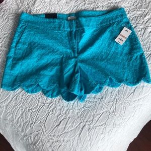Blue Scalloped Crown and Ivy Shorts